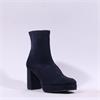 Miss Elastic Hilary Platform Ankle Boot - Navy Suede